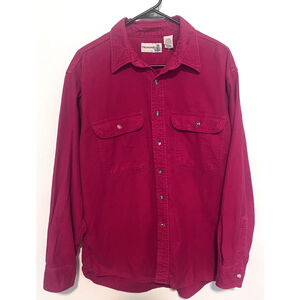 Vintage Fieldmaster Button Shirt Men’s XL Red Chamois Corduroy 80s 90s Outdoor